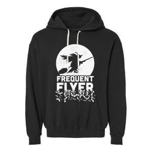 Funny Halloween Shirts, Perfect Halloween Frequent Flyer Witch Garment-Dyed Fleece Hoodie