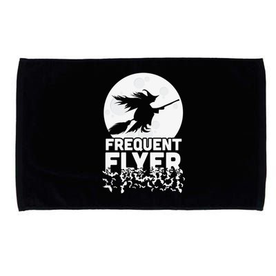 Funny Halloween Shirts, Perfect Halloween Frequent Flyer Witch Microfiber Hand Towel