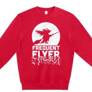 Funny Halloween Shirts, Perfect Halloween Frequent Flyer Witch Premium Crewneck Sweatshirt