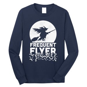 Funny Halloween Shirts, Perfect Halloween Frequent Flyer Witch Long Sleeve Shirt