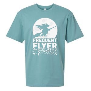 Funny Halloween Shirts, Perfect Halloween Frequent Flyer Witch Sueded Cloud Jersey T-Shirt