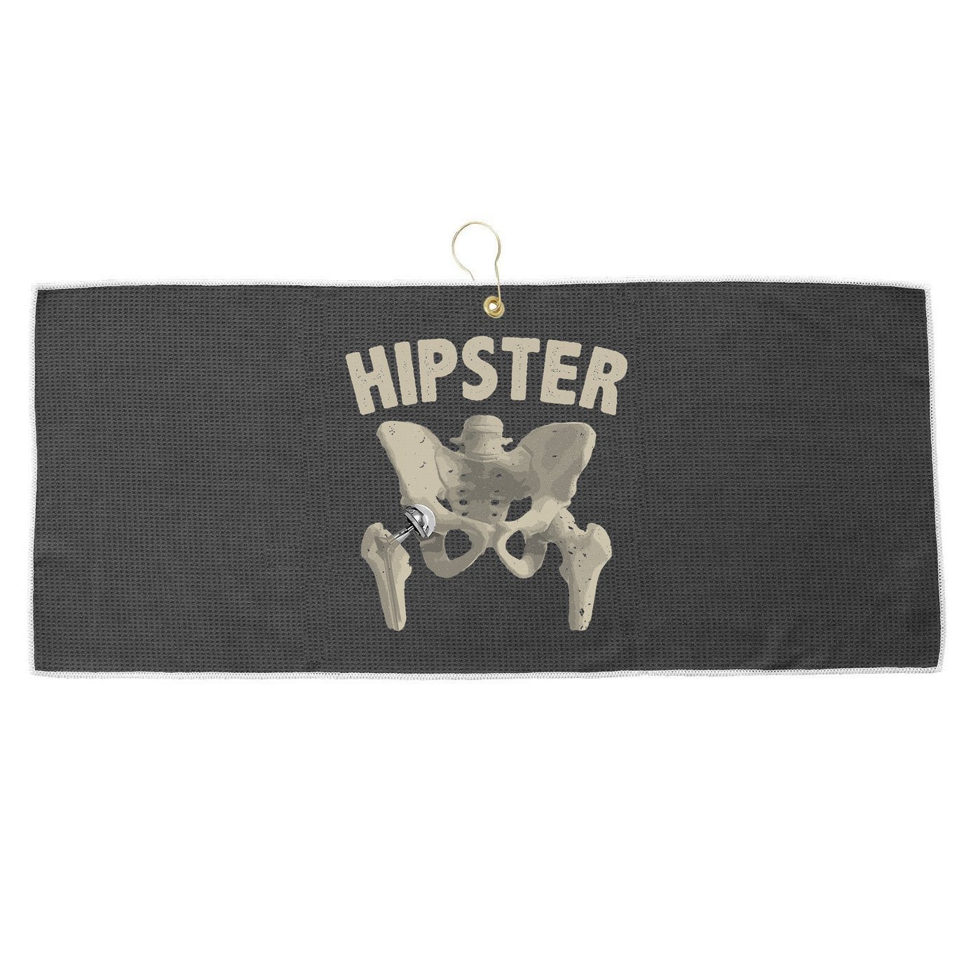Funny Hip Surgery Gift  Hip Replacement Recovery Large Microfiber Waffle Golf Towel