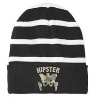 Funny Hip Surgery Gift  Hip Replacement Recovery Striped Beanie with Solid Band