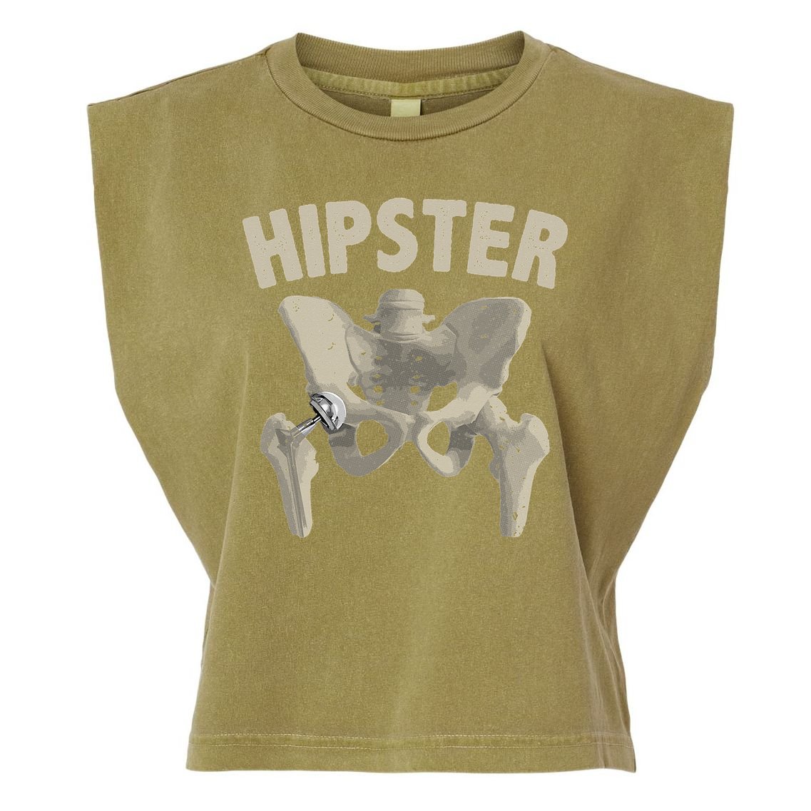 Funny Hip Surgery Gift  Hip Replacement Recovery Garment-Dyed Women's Muscle Tee