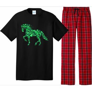 Funny Horse Shamrock Horseback Riding Equestrian Patrick Day Meaningful Gift Pajama Set