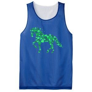 Funny Horse Shamrock Horseback Riding Equestrian Patrick Day Meaningful Gift Mesh Reversible Basketball Jersey Tank