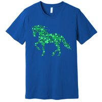 Funny Horse Shamrock Horseback Riding Equestrian Patrick Day Meaningful Gift Premium T-Shirt