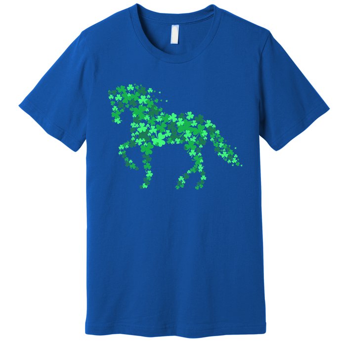 Funny Horse Shamrock Horseback Riding Equestrian Patrick Day Meaningful Gift Premium T-Shirt