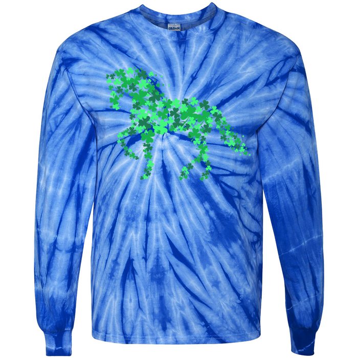 Funny Horse Shamrock Horseback Riding Equestrian Patrick Day Meaningful Gift Tie-Dye Long Sleeve Shirt