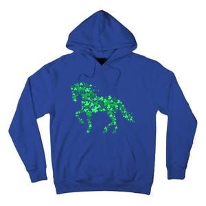 Funny Horse Shamrock Horseback Riding Equestrian Patrick Day Meaningful Gift Tall Hoodie