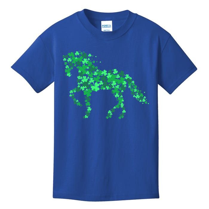 Funny Horse Shamrock Horseback Riding Equestrian Patrick Day Meaningful Gift Kids T-Shirt