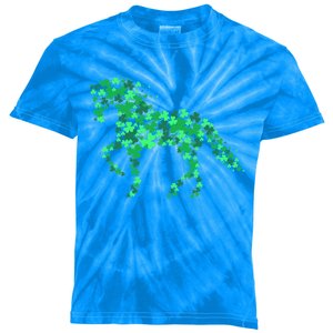 Funny Horse Shamrock Horseback Riding Equestrian Patrick Day Meaningful Gift Kids Tie-Dye T-Shirt