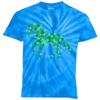 Funny Horse Shamrock Horseback Riding Equestrian Patrick Day Meaningful Gift Kids Tie-Dye T-Shirt