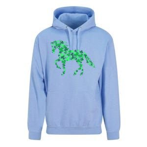 Funny Horse Shamrock Horseback Riding Equestrian Patrick Day Meaningful Gift Unisex Surf Hoodie