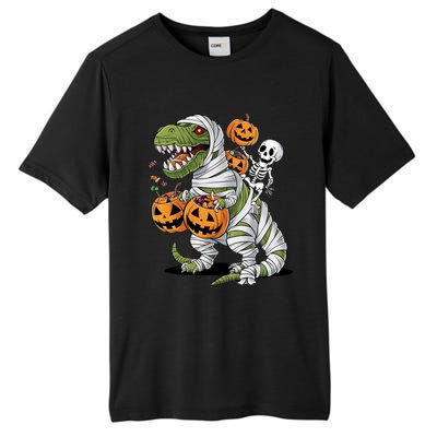 Funny Halloween Skeleton Dinosaur Mummy Trex Hallowen Meaningful Gift Tall Fusion ChromaSoft Performance T-Shirt