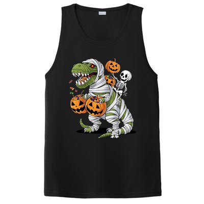 Funny Halloween Skeleton Dinosaur Mummy Trex Hallowen Meaningful Gift PosiCharge Competitor Tank