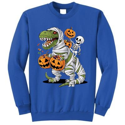 Funny Halloween Skeleton Dinosaur Mummy Trex Hallowen Meaningful Gift Sweatshirt