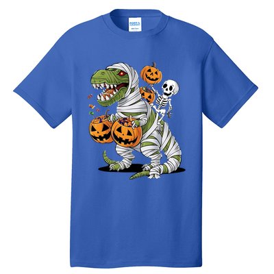 Funny Halloween Skeleton Dinosaur Mummy Trex Hallowen Meaningful Gift Tall T-Shirt