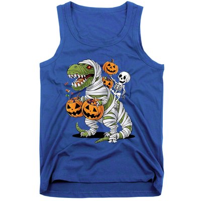 Funny Halloween Skeleton Dinosaur Mummy Trex Hallowen Meaningful Gift Tank Top