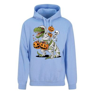 Funny Halloween Skeleton Dinosaur Mummy Trex Hallowen Meaningful Gift Unisex Surf Hoodie