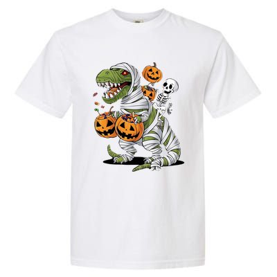 Funny Halloween Skeleton Dinosaur Mummy Trex Hallowen Meaningful Gift Garment-Dyed Heavyweight T-Shirt