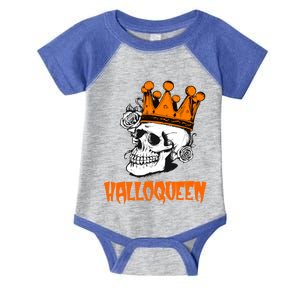 Fun Halloqueen Skull Queen Crown Happy Halloween Gift Infant Baby Jersey Bodysuit