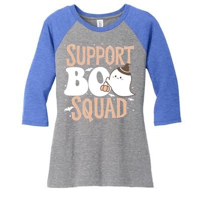 Funny Halloween School Support Boo Squad Costume Teacher Cute Gift Women's Tri-Blend 3/4-Sleeve Raglan Shirt