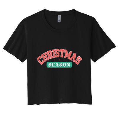 Festive Holiday Season Greetings Crop Top