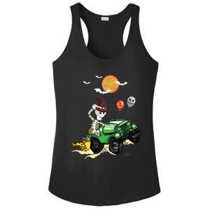 Funny Halloween Skeleton MonsterTruck Meaningful Gift Ladies PosiCharge Competitor Racerback Tank