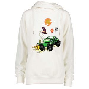 Funny Halloween Skeleton MonsterTruck Meaningful Gift Womens Funnel Neck Pullover Hood