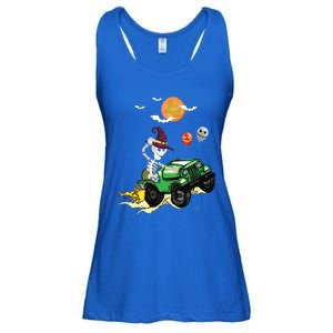 Funny Halloween Skeleton MonsterTruck Meaningful Gift Ladies Essential Flowy Tank