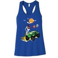 Funny Halloween Skeleton MonsterTruck Meaningful Gift Women's Racerback Tank