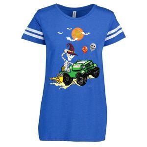 Funny Halloween Skeleton MonsterTruck Meaningful Gift Enza Ladies Jersey Football T-Shirt