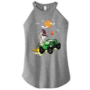 Funny Halloween Skeleton MonsterTruck Meaningful Gift Women's Perfect Tri Rocker Tank