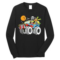 Funny Halloween Skeleton MonsterTruck Kids Boy Long Sleeve Shirt