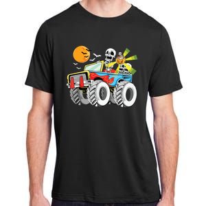 Funny Halloween Skeleton MonsterTruck Kids Boy Adult ChromaSoft Performance T-Shirt