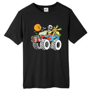 Funny Halloween Skeleton MonsterTruck Kids Boy Tall Fusion ChromaSoft Performance T-Shirt