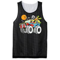 Funny Halloween Skeleton MonsterTruck Kids Boy Mesh Reversible Basketball Jersey Tank