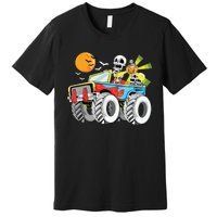 Funny Halloween Skeleton MonsterTruck Kids Boy Premium T-Shirt