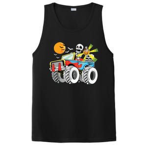 Funny Halloween Skeleton MonsterTruck Kids Boy PosiCharge Competitor Tank