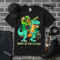 Funny Happy St. PaTREX Day Leprechaun Riding Trex Dinosaur Tall T-Shirt