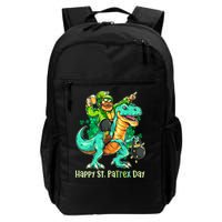 Funny Happy St. PaTREX Day Leprechaun Riding Trex Dinosaur Backpack