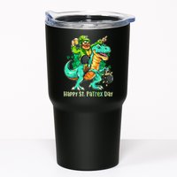 Funny Happy St. PaTREX Day Leprechaun Riding Trex Dinosaur Tumbler