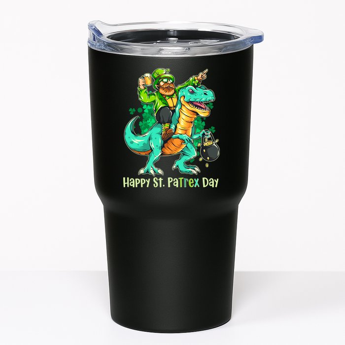 Funny Happy St. PaTREX Day Leprechaun Riding Trex Dinosaur Tumbler