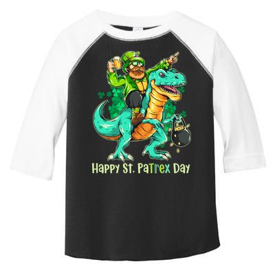 Funny Happy St. PaTREX Day Leprechaun Riding Trex Dinosaur Toddler Fine Jersey T-Shirt