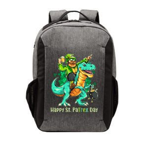 Funny Happy St. PaTREX Day Leprechaun Riding Trex Dinosaur Vector Backpack