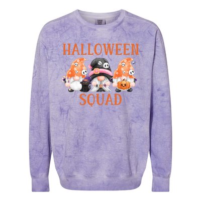 Funny Halloween Squad Funny Halloween Gnomes Gnomes Halloween Spooky Season Colorblast Crewneck Sweatshirt