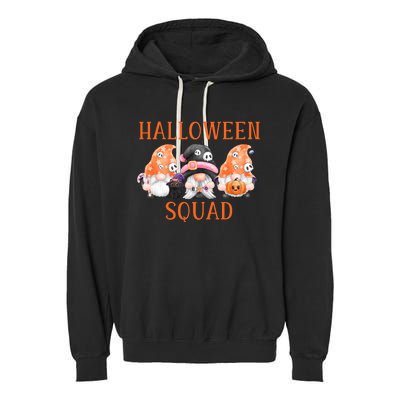 Funny Halloween Squad Funny Halloween Gnomes Gnomes Halloween Spooky Season Garment-Dyed Fleece Hoodie