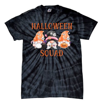 Funny Halloween Squad Funny Halloween Gnomes Gnomes Halloween Spooky Season Tie-Dye T-Shirt