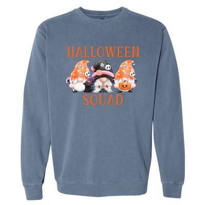 Funny Halloween Squad Funny Halloween Gnomes Gnomes Halloween Spooky Season Garment-Dyed Sweatshirt